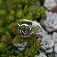 Orkney Spirit Small Ring in Oxidised Sterling Silver by Sheila Fleet Jewellery