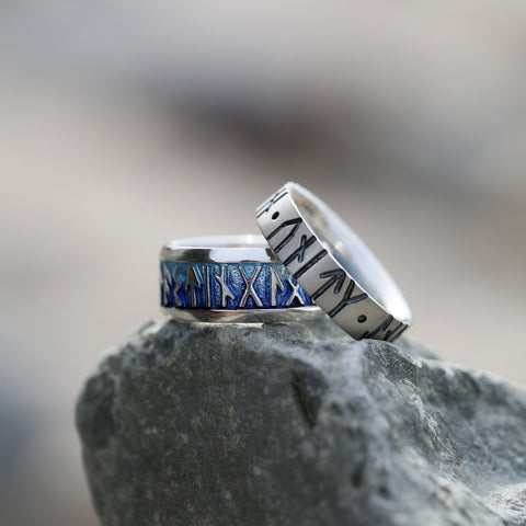 Runic Ring in Sterling Silver by Sheila Fleet Jewellery