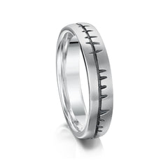 Ogham 5mm Oval Court Ring in Sterling Silver by Sheila Fleet Jewellery