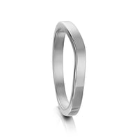 Contemporary Curve Wedding Band in Sterling Silver by Sheila Fleet Jewellery