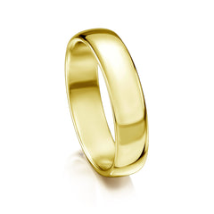 Traditional 5mm Wedding Ring in 18ct Yellow Scottish Gold