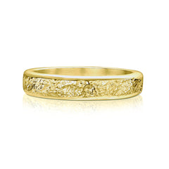 Matrix 4mm Band in 18ct Yellow Scottish Gold by Sheila Fleet Jewellery