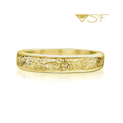 Matrix 4mm Band in 18ct Yellow Scottish Gold by Sheila Fleet Jewellery