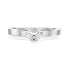 Cubic Zirconia Arch Wedding Band in Sterling Silver by Sheila Fleet Jewellery