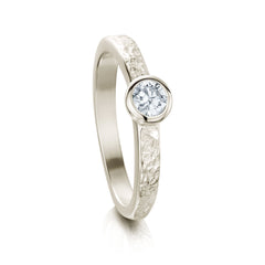Matrix 0.25ct Diamond Ring in 18ct White Gold by Sheila Fleet Jewellery