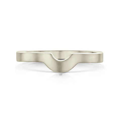 Arch Wedding Band in 18ct White Gold (to match DR181) by Sheila Fleet Jewellery