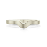 Arch Wedding Band in 18ct White Gold (to match DR181) by Sheila Fleet Jewellery