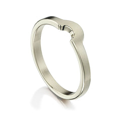 Arch Wedding Band in 18ct White Gold (to match DR181) by Sheila Fleet Jewellery