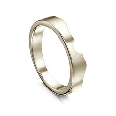 River Ripples Wedding Band in 18ct White Gold by Sheila Fleet Jewellery