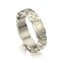 Lover’s Knot Ring in 18ct White Gold by Sheila Fleet Jewellery