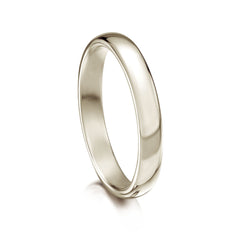Traditional 3mm Wedding Ring in 18ct White Gold by Sheila Fleet Jewellery