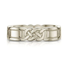 Lover’s Knot Dress Ring in 18ct White Gold by Sheila Fleet Jewellery
