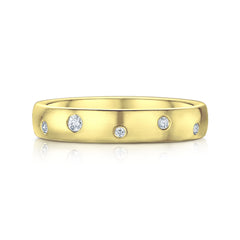Traditional 12-diamond 4mm Constellation Ring in 18ct Yellow Gold by Sheila Fleet Jewellery