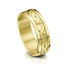 Pierowall Twist Celtic Ring in 18ct Yellow Gold by Sheila Fleet Jewellery