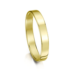 Contemporary 3mm Wedding Ring in 18ct Yellow Gold by Sheila Fleet Jewellery
