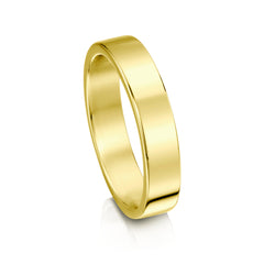 Contemporary 4mm Wedding Ring in 18ct Yellow Gold by Sheila Fleet Jewellery