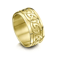 Celtic Knotwork Dress Ring in 18ct Yellow Gold by Sheila Fleet Jewellery