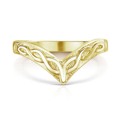 Wishbone Celtic Ring in 18ct Yellow Gold by Sheila Fleet Jewellery