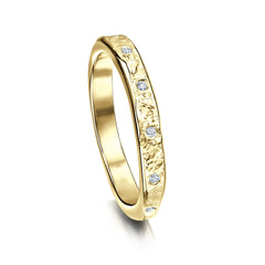 Matrix 12-Diamond Band in 9ct Yellow Gold