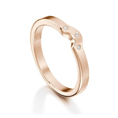 Diamond Arch Wedding Band in 9ct Rose Gold (to match DR177) by Sheila Fleet Jewellery
