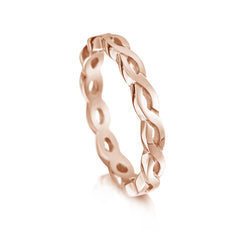 Celtic Twist Band in 9ct Rose Gold by Sheila Fleet Jewellery