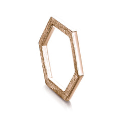 Honeycomb Hexagon Ring in 9ct Rose Gold by Sheila Fleet Jewellery