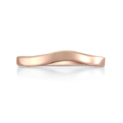Contemporary Curve Wedding Band in 9ct Rose Gold (to match DR181) by Sheila Fleet Jewellery