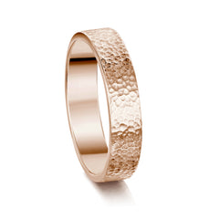 Honeycomb 5mm Textured Ring in 9ct Rose Gold by Sheila Fleet Jewellery