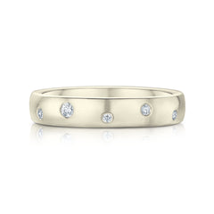 Traditional 12-diamond 4mm Constellation Ring in 9ct White Gold by Sheila Fleet Jewellery