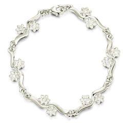 Diamond Daisies 12-flower Bracelet in 9ct White Gold