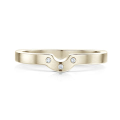 Diamond Arch Wedding Band in 9ct White Gold (to match DR179) by Sheila Fleet Jewellery