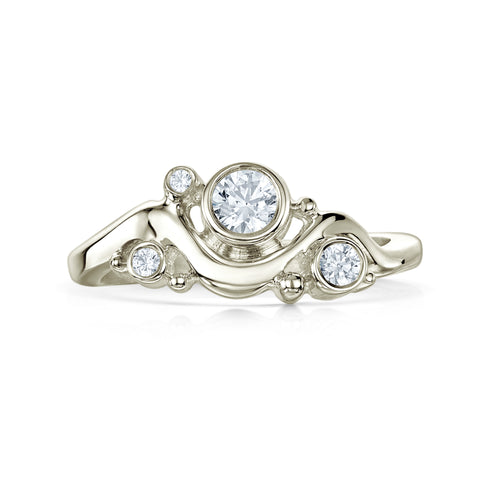 Cosmos Constellation Ring in 9ct White Gold by Sheila Fleet Jewellery