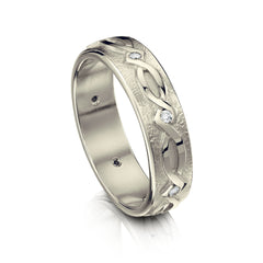 Sweetheart Diamond Ring in 9ct White Gold by Sheila Fleet Jewellery