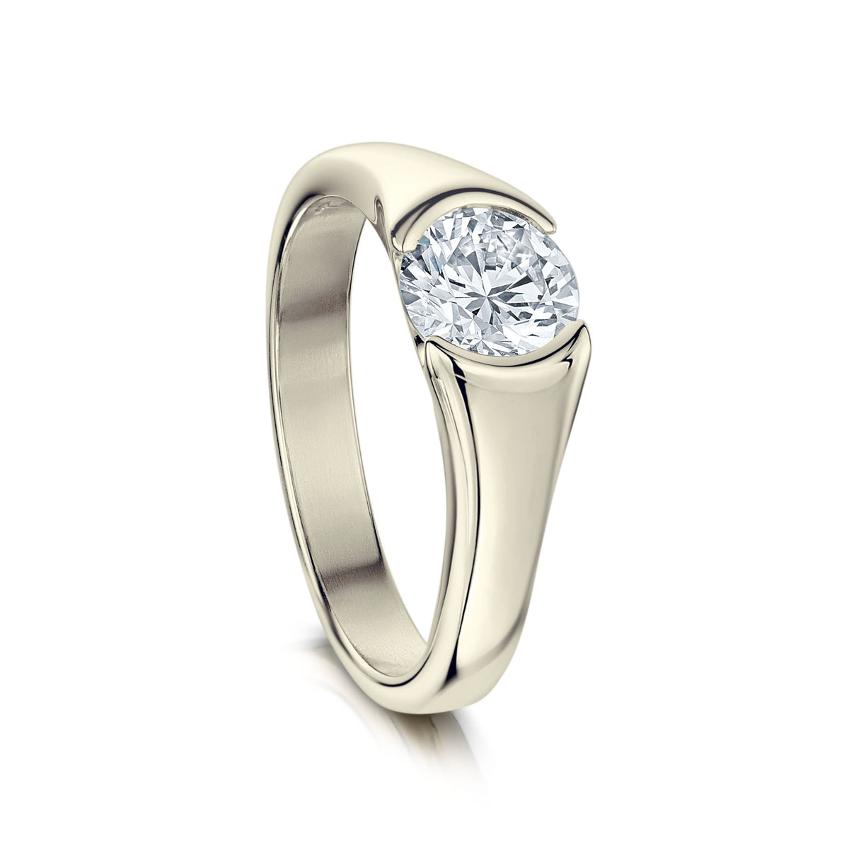 Simple low profile sale engagement ring