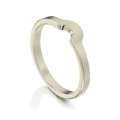 Arch Wedding Band in 9ct White Gold (to match DR181) by Sheila Fleet Jewellery