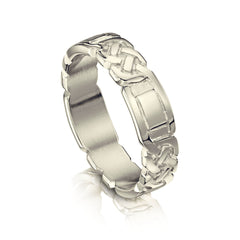 Lover’s Knot Ring in 9ct White Gold by Sheila Fleet Jewellery