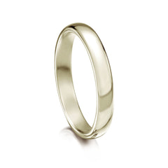 Traditional 3mm Wedding Ring in 9ct White Gold by Sheila Fleet Jewellery