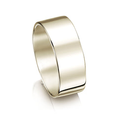 Contemporary 8mm Wedding Ring in 9ct White Gold by Sheila Fleet Jewellery