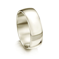 Traditional 8mm Wedding Ring in 9ct White Gold by Sheila Fleet Jewellery