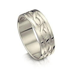 Pierowall Twist Celtic Ring in 9ct White Gold by Sheila Fleet Jewellery