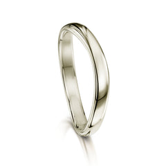 Wave Ring in 9ct White Gold by Sheila Fleet Jewellery