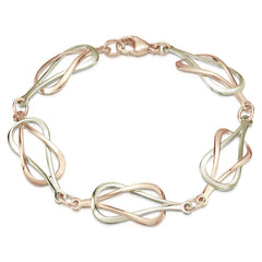 Reef Knot Bracelet in 9ct White and Rose Gold