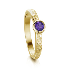 Matrix Amethyst Ring in 9ct Yellow Gold by Sheila Fleet Jewellery