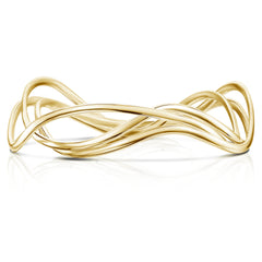 Tidal 3-part Bangle in 9ct Yellow Gold