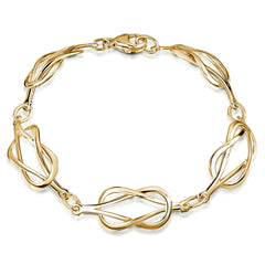 Reef Knot Bracelet in 9ct Yellow Gold by Sheila Fleet Jewellery