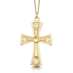 Celtic Trinity Cross Pendant in 9ct Yellow Gold