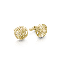 Maid of the Loch Cufflinks in 9ct Yellow Gold by Sheila Fleet Jewellery
