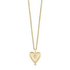Secret Hearts Diamond Dress Pendant in 9ct Yellow Gold