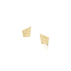 Standing Stones Petite Stud Earrings in 9ct Yellow Gold by Sheila Fleet Jewellery