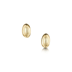 Shoreline Pebble Small Stud Earrings in 9ct Yellow Gold by Sheila Fleet Jewellery